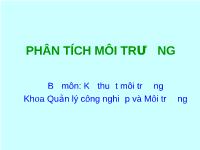 Phân tích môi trường