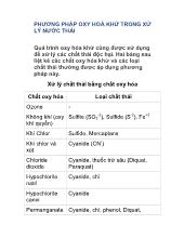Phương pháp oxy hoá khử trong xử lý nước thải