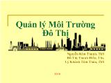 Quản lý Môi Trường Đô Thị