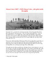 Simon Lake (1867 - 1945) Simon Lake , nhà phát minh tàu ngầm