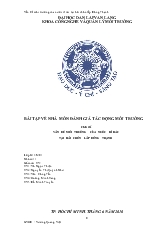 Vấn đề môi trường của nước rỉ rác tại bãi chôn lấp Đông Thạnh
