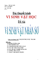 Vi sinh vật nhân sơ