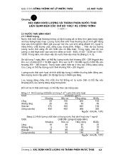 Xác định khối lượng và thành phần nước thải liên quan đến các chỉ số thiết kế công trình