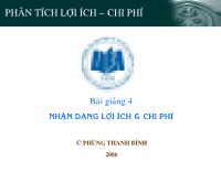 Bài giảng Nhận dạng lợi ích và chi phí