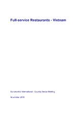 Báo cáo Ngành dịch vụ nhà hàng Việt Nam - Vietnam full-service restaurants report