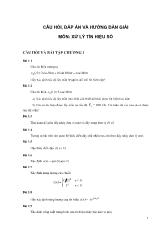 Câu hỏi, đáp án và hướng dẫn giải môn: Xử lý tín hiệu số