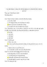 Câu hỏi phần cơ bản về chứng khoán và thị trường chứng khoán