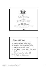 Kinh tế học về ô nhiễm - Chủ đề 3: Tiêu chuẩn môi trường