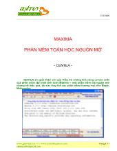 MAXIMA - Phần mềm toán học nguồn mở