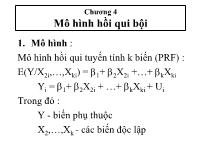 Mô hình hồi qui bội trong kinh tế lượng