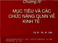 Mục tiêu và các chức năng qlnn về kinh tế