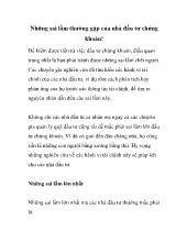 Những sai lầm thường gặp của nhà đầu tư chứng khoán!