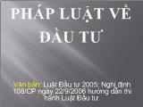 Pháp luật về đầu tư