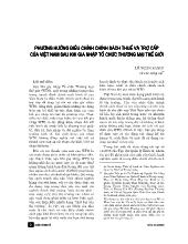 Phương hướng điều chỉnh chính sách thuế và trợ cấp của vn sau khi gia nhập tổ chức thương mại thế giới