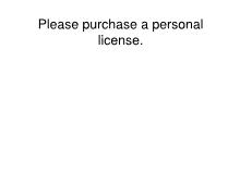 Please purchase a personal license
