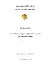 Sự phát triển của thị trường trái phiếu Việt Nam giai đoạn 2006 đến nay