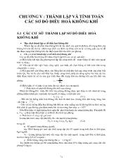 Thành lập và tính toán các sơ đồ điều hoà không khí