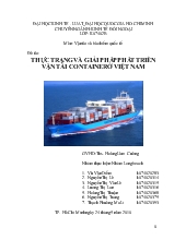 Tiểu luận Thực trạng và giải pháp phát triển vận tải container tại Việt Nam -