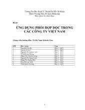 Ứng dụng phối hợp dọc trong các công ty Việt Nam