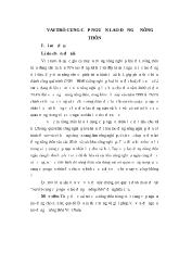 Vai trò cung cấp nguồn lao động ở nông thôn