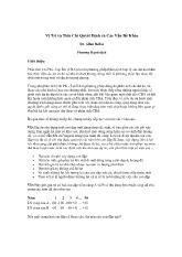 Vị Trí và Tiêu Chí Quyết Định và Các Vấn Đề Khác