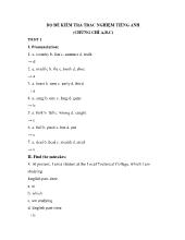 Bộ đề kiểm tra trắc nghiệm tiếng anh (chứng chỉ a,b,c)