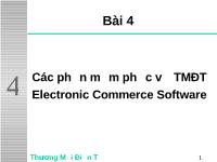 Các phần mềm phục vụ TMĐT Electronic Commerce Software