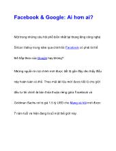 Facebook & Google: Ai hơn ai?