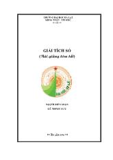 Giải tích số-Bài giảng tóm tắt