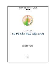 Giáo trình: Cơ sở văn hóa Việt Nam