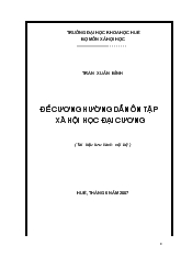 Giáo trình xã hội học đại cương - Giáo trình của đại học Huế