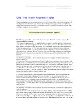 GRE - The Pool of Argument Topics