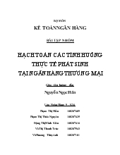 Hạch toán các tình huống thực tế phát sinh tại ngân hàng thương mại