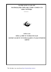 Lịch sử tư tưởng Việt Nam một số vấn đề về tư tưởng đạo đức của Nguyễn Bỉnh Khiêm