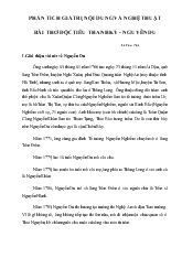 Phân tích giá trị nội dung và nghệ thuật - Bài thơ độc tiểu thanh ký - Nguyễn Du