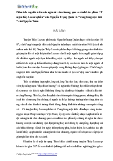 Phân tích sự phát triển của ngôn từ văn chương qua so sánh 2 tác phẩm Tuyện thầy Lazaro phiền của Nguyễn Trọng Quản và Vang bóng một thời của Nguyễn Tuân