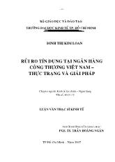 Rủi ro tín dụng tại Ngân hàng Công thương Việt Nam – Thực trạng và giải pháp