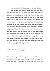 Văn hoá pháp lý Việt Nam trong xu thế toàn cầu hoá