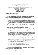 Đề thi tốt nghiệp cao đẳng nghề điện công nghiệp - Đề số 4