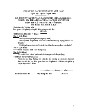 Đề thi tốt nghiệp cao đẳng nghề khoá 2 (2008-2011) nghề : Kỹ thuật sửa chữa, lắp ráp máy tính môn thi: Lý thuyết chuyên môn nghề (có đáp án) 20