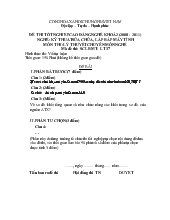 Đề thi tốt nghiệp cao đẳng nghề khóa 2 (2008-2011) : Kĩ thuật sửa chữa, lắp ráp máy tính (có đáp án) 37