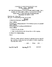 Đề thi tốt nghiệp cao đẳng nghề khóa 2 (2008-2011) : Kĩ thuật sửa chữa, lắp ráp máy tính (có đáp án) 39