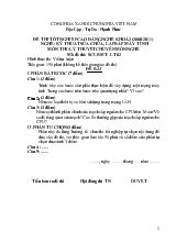 Đề thi tốt nghiệp cao đẳng nghề khoá 2 (2008-2011) nghề : Kỹ thuật sửa chữa, lắp ráp máy tính môn thi: Lý thuyết chuyên môn nghề (có đáp án) 02