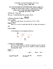 Đề thi tốt nghiệp cao đẳng nghề khoá 2 (2008-2011) nghề : Kỹ thuật sửa chữa, lắp ráp máy tính môn thi: Lý thuyết chuyên môn nghề (có đáp án) 08