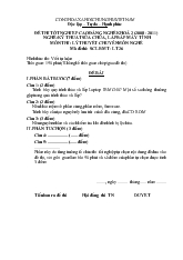 Đề thi tốt nghiệp cao đẳng nghề khóa 2 (2008-2011): Kĩ thuật sửa chữa, lắp ráp máy tính (có đáp án) 26
