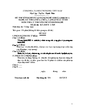Đề thi tốt nghiệp cao đẳng nghề khoá 2 (2008-2011) nghề : Kỹ thuật sửa chữa, lắp ráp máy tính môn thi: Lý thuyết chuyên môn nghề (có đáp án) 09