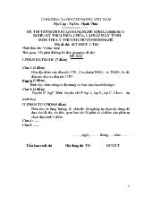Đề thi tốt nghiệp cao đẳng nghề khoá 2 (2008-2011) nghề : Kỹ thuật sửa chữa, lắp ráp máy tính môn thi: Lý thuyết chuyên môn nghề (có đáp án) 03