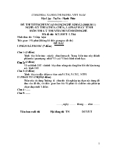 Đề thi tốt nghiệp cao đẳng nghề khoá 2 (2008-2011) nghề : Kỹ thuật sửa chữa, lắp ráp máy tính môn thi: Lý thuyết chuyên môn nghề (có đáp án) 04