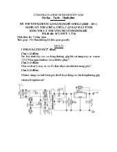 Đề thi tốt nghiệp cao đẳng nghề khóa 2 (2008-2011) : Kĩ thuật sửa chữa, lắp ráp máy tính (có đáp án) 36