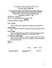 Đề thi tốt nghiệp cao đẳng nghề khoá 2 (2008-2011) nghề : Kỹ thuật sửa chữa, lắp ráp máy tính môn thi: Lý thuyết chuyên môn nghề (có đáp án) 05